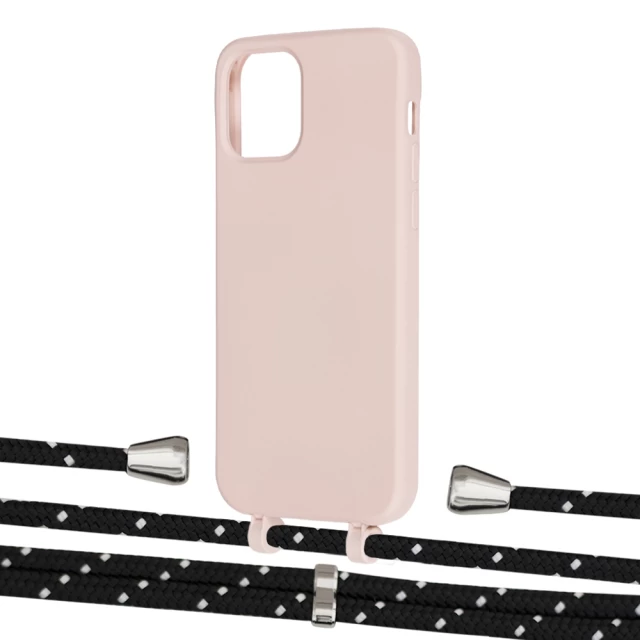 Чехол Upex Alter Eyelets for iPhone 12 Pro Max Crepe with Aide Black Dots and Casquette Silver (UP113867)