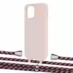Чохол Upex Alter Eyelets for iPhone 12 Pro Max Crepe with Aide Burgundy Camouflage and Casquette Silver (UP113873)