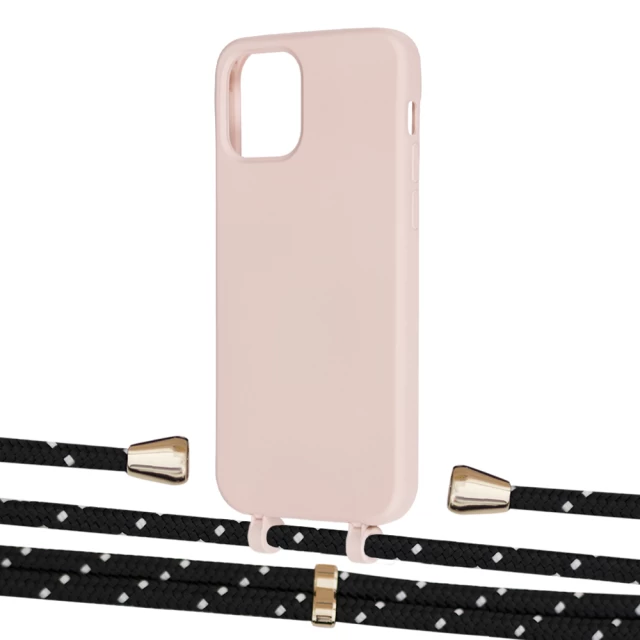 Чохол Upex Alter Eyelets for iPhone 12 Pro Max Crepe with Aide Black Dots and Casquette Gold (UP113902)