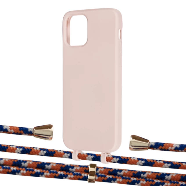 Чохол Upex Alter Eyelets for iPhone 12 Pro Max Crepe with Aide Orange Azure and Casquette Gold (UP113907)