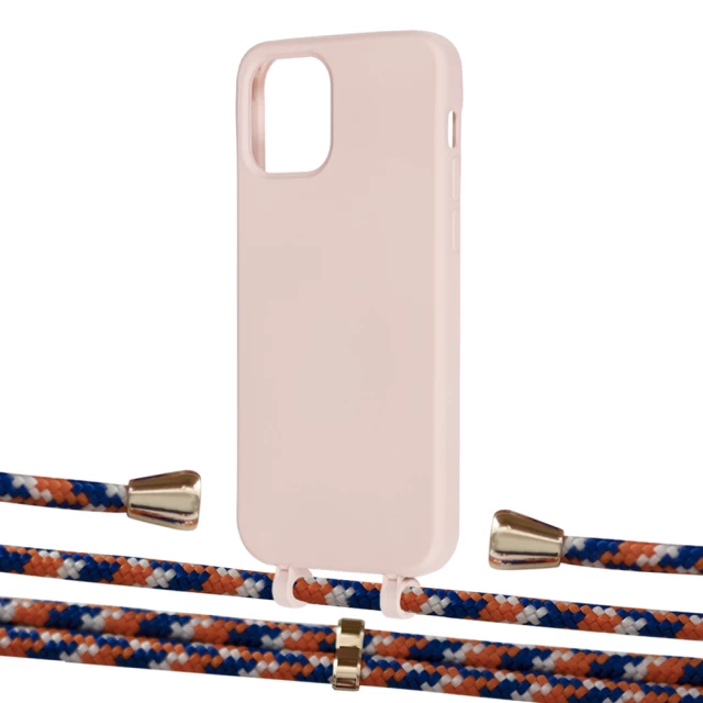 Чехол Upex Alter Eyelets for iPhone 12 Pro Max Crepe with Aide Orange Azure and Casquette Gold (UP113907)