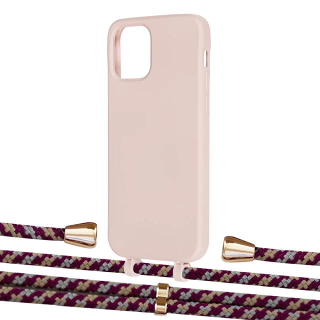 Чехол Upex Alter Eyelets for iPhone 12 Pro Max Crepe with Aide Burgundy Camouflage and Casquette Gold (UP113908)