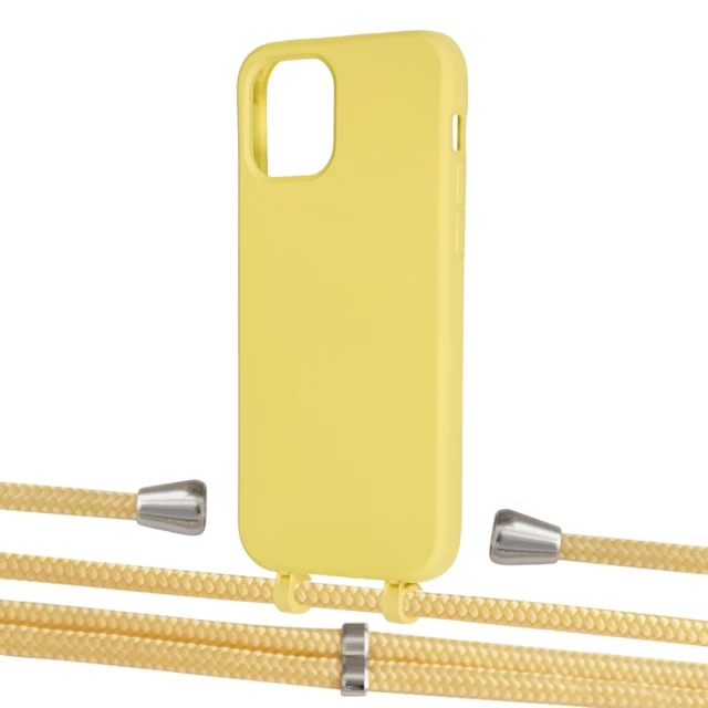 Чехол Upex Alter Eyelets for iPhone 12 Pro Max Daffodil with Aide Banana and Casquette Silver (UP114005)
