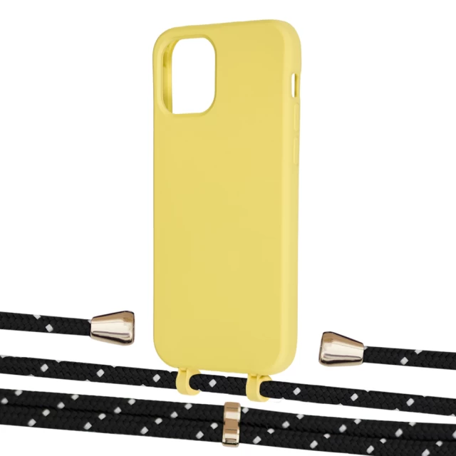 Чохол Upex Alter Eyelets for iPhone 12 Pro Max Daffodil with Aide Black Dots and Casquette Gold (UP114042)