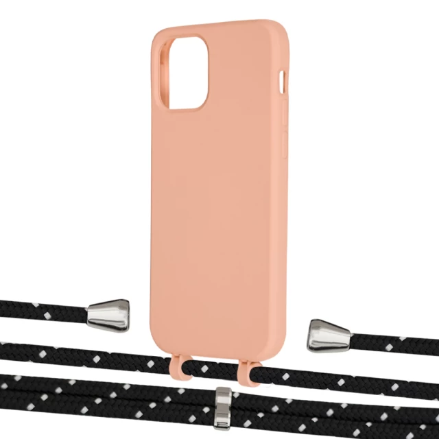 Чохол Upex Alter Eyelets for iPhone 12 Pro Max Tangerine with Aide Black Dots and Casquette Silver (UP114147)
