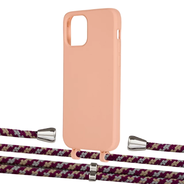 Чехол Upex Alter Eyelets for iPhone 12 Pro Max Tangerine with Aide Burgundy Camouflage and Casquette Silver (UP114153)
