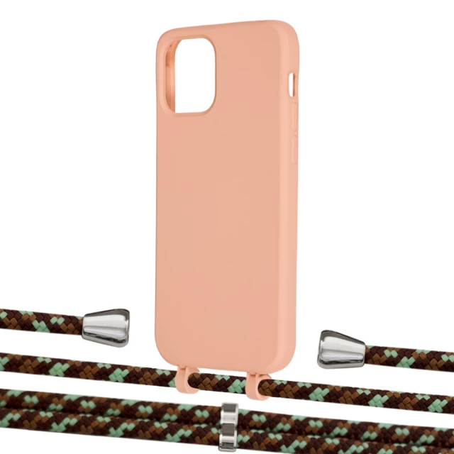 Чехол Upex Alter Eyelets for iPhone 12 Pro Max Tangerine with Aide Cinnamon Camouflage and Casquette Silver (UP114155)