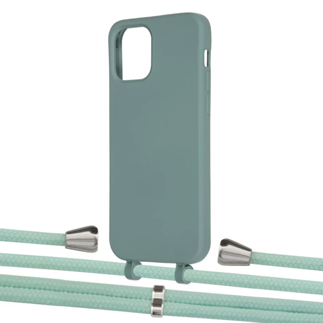 Чохол Upex Alter Eyelets for iPhone 12 Pro Max Basil with Aide Pistachio and Casquette Silver (UP114273)