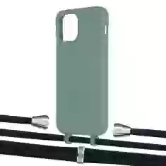 Чохол Upex Alter Eyelets for iPhone 12 Pro Max Basil with Aide Deep Violet and Casquette Silver (UP114275)