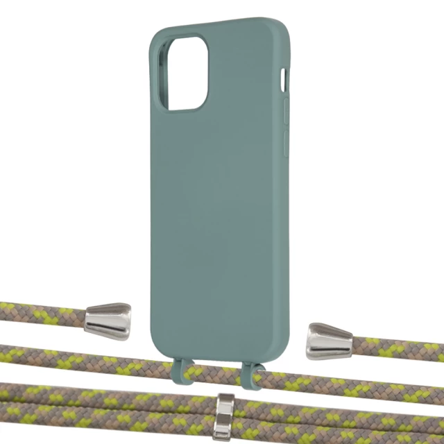 Чохол Upex Alter Eyelets for iPhone 12 Pro Max Basil with Aide Lime Camouflage and Casquette Silver (UP114297)
