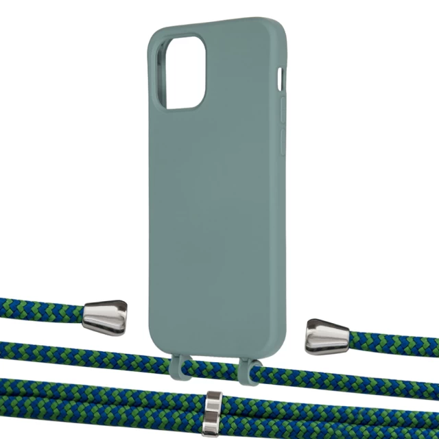 Чохол Upex Alter Eyelets for iPhone 12 Pro Max Basil with Aide Emeraude and Casquette Silver (UP114302)