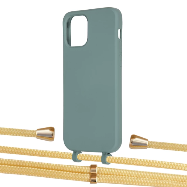 Чохол Upex Alter Eyelets for iPhone 12 Pro Max Basil with Aide Banana and Casquette Gold (UP114320)