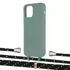 Чохол Upex Alter Eyelets for iPhone 12 Pro Max Basil with Aide Black Dots and Casquette Gold (UP114322)