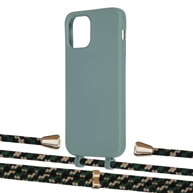 Чехол Upex Alter Eyelets for iPhone 12 Pro Max Basil with Aide Juniper Camouflage and Casquette Gold (UP114329)