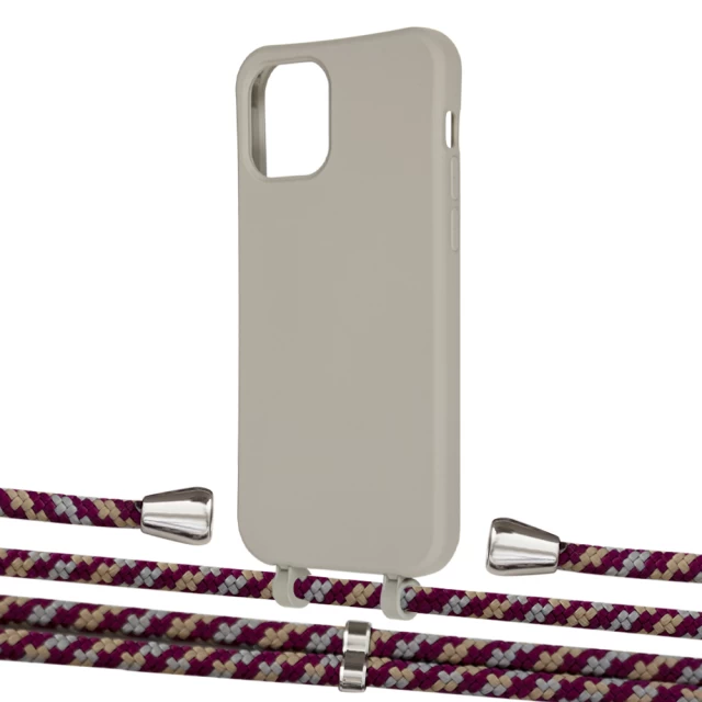 Чехол Upex Alter Eyelets for iPhone 12 Pro Max Anchor with Aide Burgundy Camouflage and Casquette Silver (UP114433)
