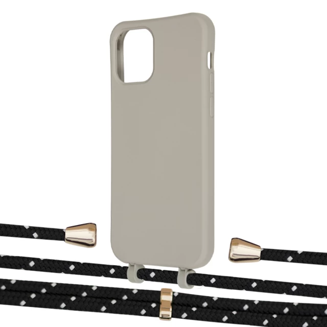 Чехол Upex Alter Eyelets for iPhone 12 Pro Max Anchor with Aide Black Dots and Casquette Gold (UP114462)