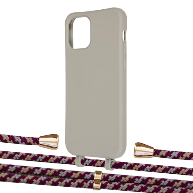 Чехол Upex Alter Eyelets for iPhone 12 Pro Max Anchor with Aide Burgundy Camouflage and Casquette Gold (UP114468)