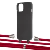 Чехол Upex Alter Eyelets for iPhone 13 mini Onyx with Aide Red and Casquette Silver (UP114549)