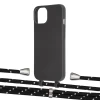 Чохол Upex Alter Eyelets for iPhone 13 mini Onyx with Aide Black Dots and Casquette Silver (UP114567)
