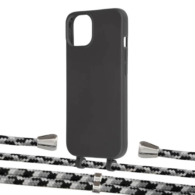 Чохол Upex Alter Eyelets for iPhone 13 mini Onyx with Aide Life Road and Casquette Silver (UP114568)