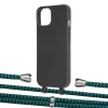 Чохол Upex Alter Eyelets for iPhone 13 mini Onyx with Aide Emeraude and Casquette Silver (UP114582)