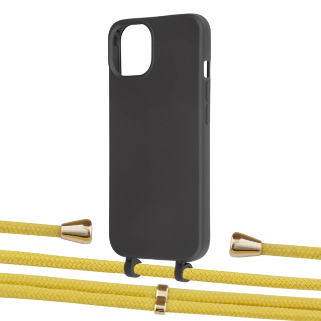 Чохол Upex Alter Eyelets for iPhone 13 mini Onyx with Aide Corn and Casquette Gold (UP114586)