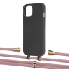 Чохол Upex Alter Eyelets for iPhone 13 mini Onyx with Aide Carnation and Casquette Gold (UP114593)
