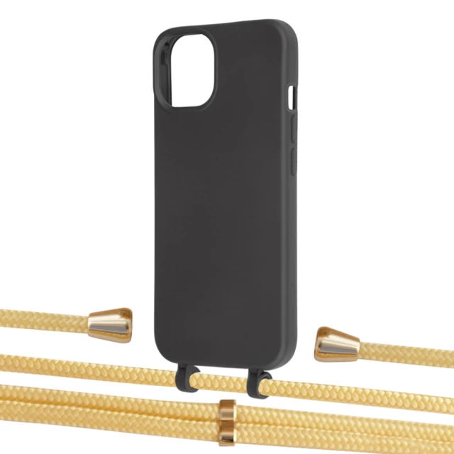 Чохол Upex Alter Eyelets for iPhone 13 mini Onyx with Aide Banana and Casquette Gold (UP114600)