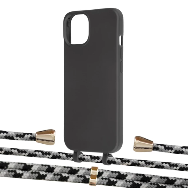 Чехол Upex Alter Eyelets for iPhone 13 mini Onyx with Aide Life Road and Casquette Gold (UP114603)