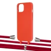 Чохол Upex Alter Eyelets for iPhone 13 mini Red with Aide Red and Casquette Silver (UP114689)