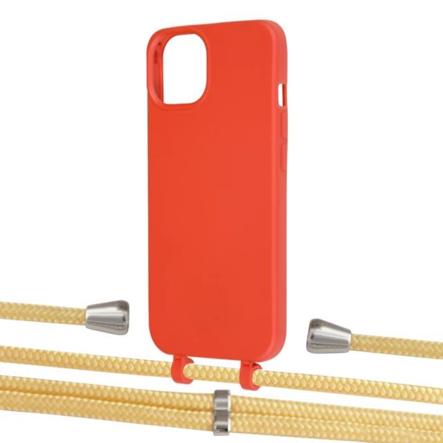 Чехол Upex Alter Eyelets for iPhone 13 mini Red with Aide Banana and Casquette Silver (UP114705)