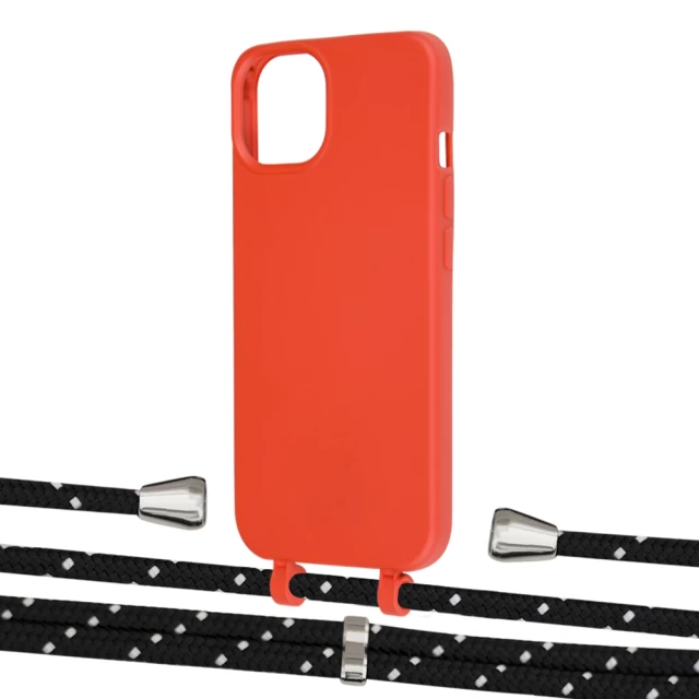 Чехол Upex Alter Eyelets for iPhone 13 mini Red with Aide Black Dots and Casquette Silver (UP114707)