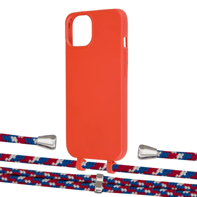 Чохол Upex Alter Eyelets for iPhone 13 mini Red with Aide Police and Casquette Silver (UP114710)