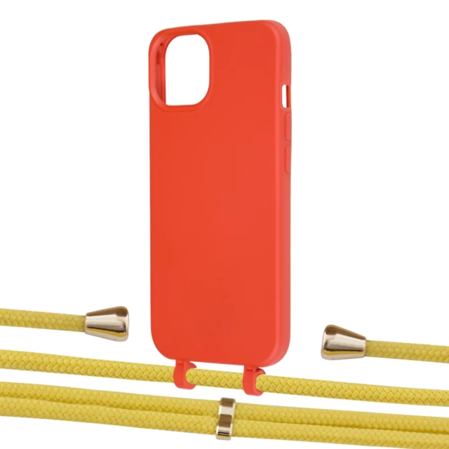 Чохол Upex Alter Eyelets for iPhone 13 mini Red with Aide Corn and Casquette Gold (UP114726)