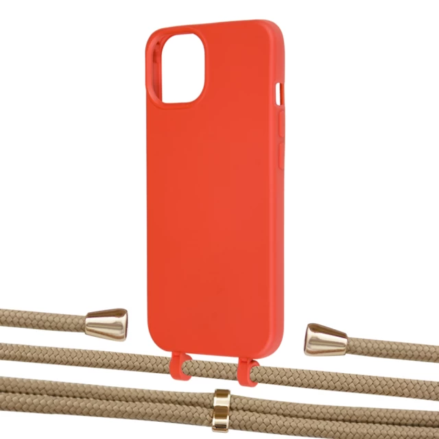 Чехол Upex Alter Eyelets for iPhone 13 mini Red with Aide Sand and Casquette Gold (UP114737)