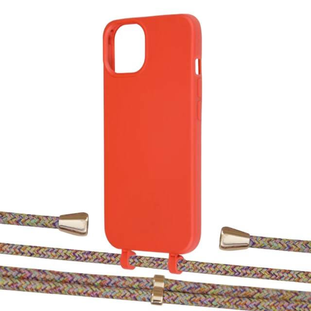 Чохол Upex Alter Eyelets for iPhone 13 mini Red with Aide Confondre and Casquette Gold (UP114754)