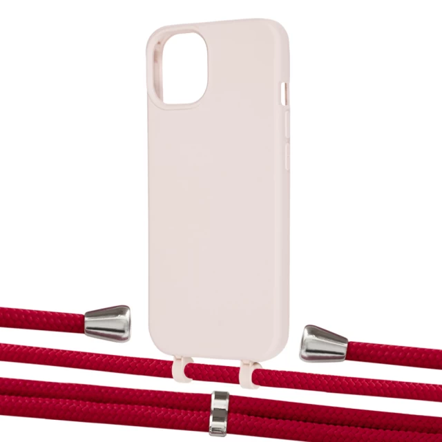 Чохол Upex Alter Eyelets for iPhone 13 mini Crepe with Aide Red and Casquette Silver (UP114829)