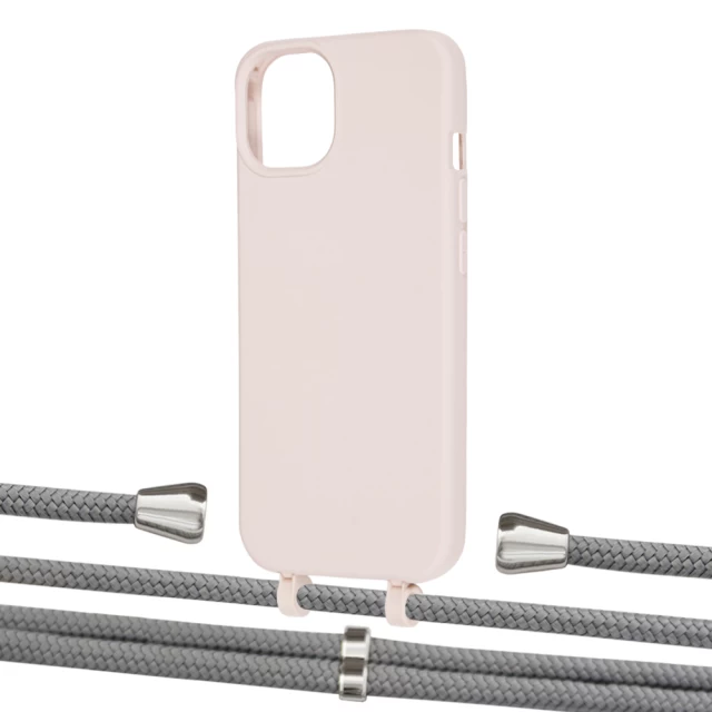 Чехол Upex Alter Eyelets for iPhone 13 mini Crepe with Aide Gray and Casquette Silver (UP114839)