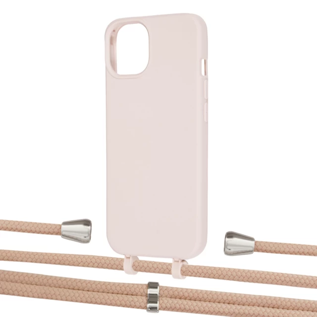 Чохол Upex Alter Eyelets for iPhone 13 mini Crepe with Aide Creole Pink and Casquette Silver (UP114844)