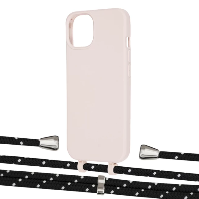 Чехол Upex Alter Eyelets for iPhone 13 mini Crepe with Aide Black Dots and Casquette Silver (UP114847)