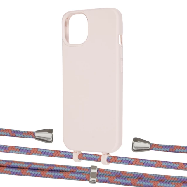 Чехол Upex Alter Eyelets for iPhone 13 mini Crepe with Aide Blue Sunset and Casquette Silver (UP114851)