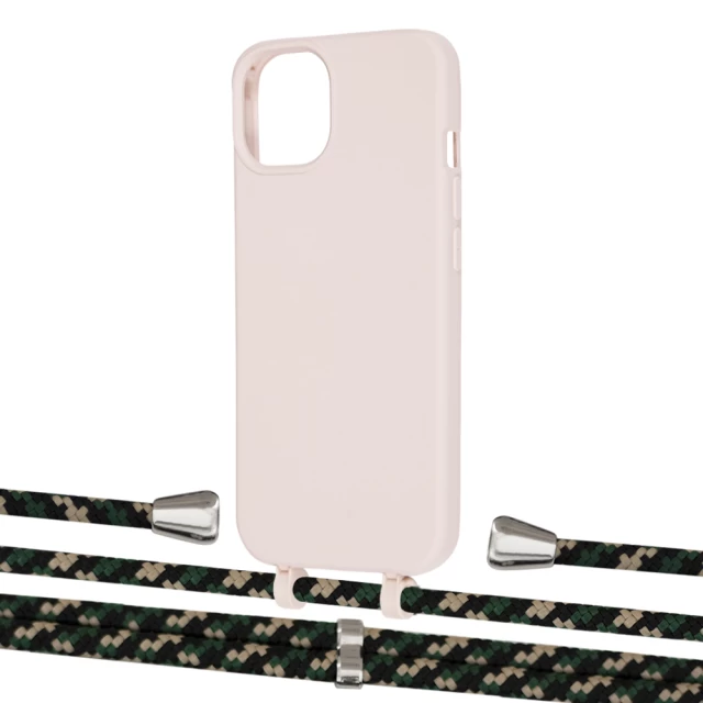 Чехол Upex Alter Eyelets for iPhone 13 mini Crepe with Aide Juniper Camouflage and Casquette Silver (UP114854)