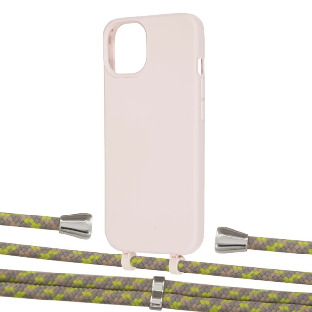 Чехол Upex Alter Eyelets for iPhone 13 mini Crepe with Aide Lime Camouflage and Casquette Silver (UP114857)