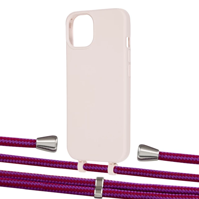 Чохол Upex Alter Eyelets for iPhone 13 mini Crepe with Aide Rouge Cramoisi and Casquette Silver (UP114861)