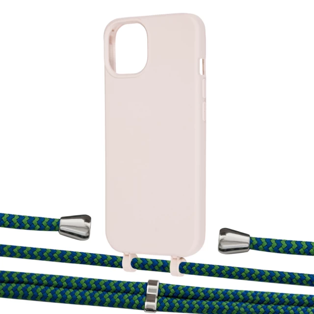 Чехол Upex Alter Eyelets for iPhone 13 mini Crepe with Aide Emeraude and Casquette Silver (UP114862)