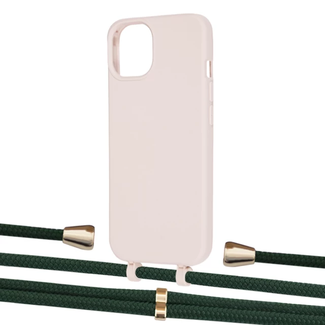 Чехол Upex Alter Eyelets for iPhone 13 mini Crepe with Aide Cyprus Green and Casquette Gold (UP114871)