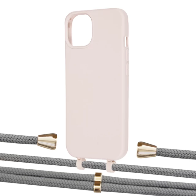 Чохол Upex Alter Eyelets for iPhone 13 mini Crepe with Aide Gray and Casquette Gold (UP114874)