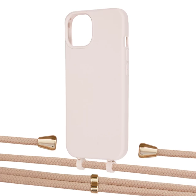 Чехол Upex Alter Eyelets for iPhone 13 mini Crepe with Aide Creole Pink and Casquette Gold (UP114879)