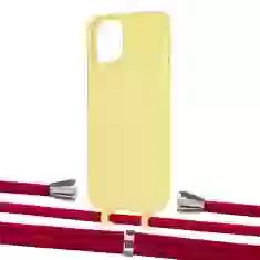 Чехол Upex Alter Eyelets for iPhone 13 mini Daffodil with Aide Red and Casquette Silver (UP114969)