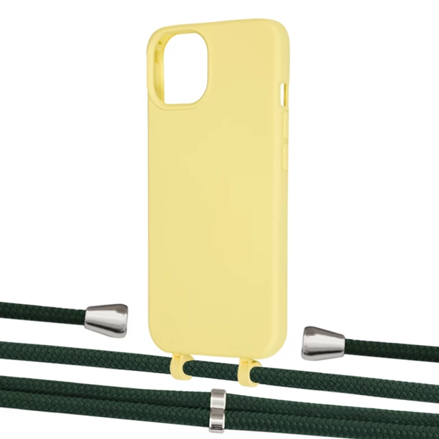 Чехол Upex Alter Eyelets for iPhone 13 mini Daffodil with Aide Cyprus Green and Casquette Silver (UP114976)